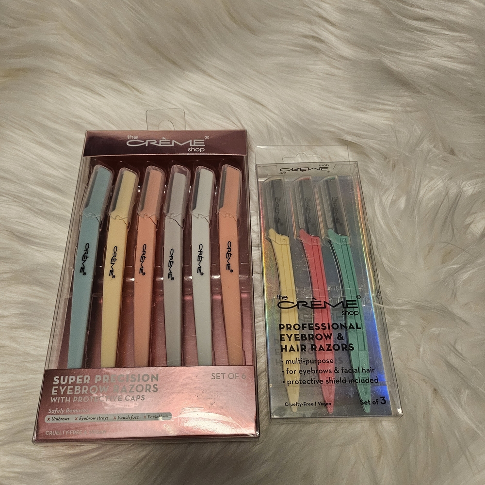 Crème Shop Eyebrow & Facial Razors Set - Multicolor